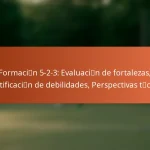Formación 5-2-3: Evaluación de fortalezas, Identificación de debilidades, Perspectivas tácticas